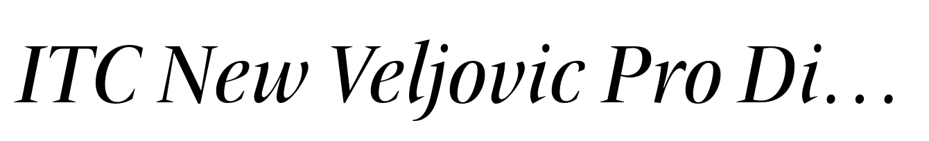 ITC New Veljovic Pro Display Italic
